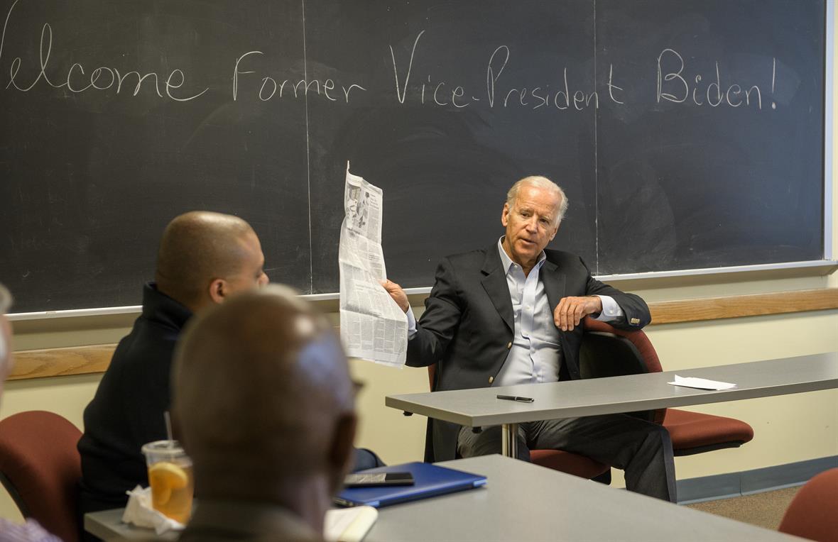 Vice President Biden holds meeting with University of Delaware School of Public Policy and Administration faculty members