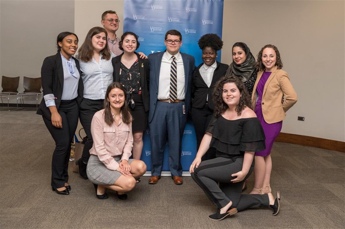 Among those in the mix at UD Day in DC were 10 students who have been interns in the University of Delawares Spring Semester in Washington D.C. Program, founded by Prof. Ed Freel, senior fellow in UDs Institute for public Administration.