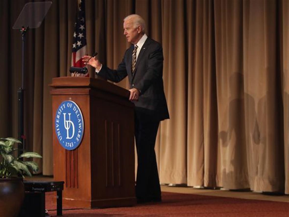 Joe Biden speaking at the Vision Coalition Conference.