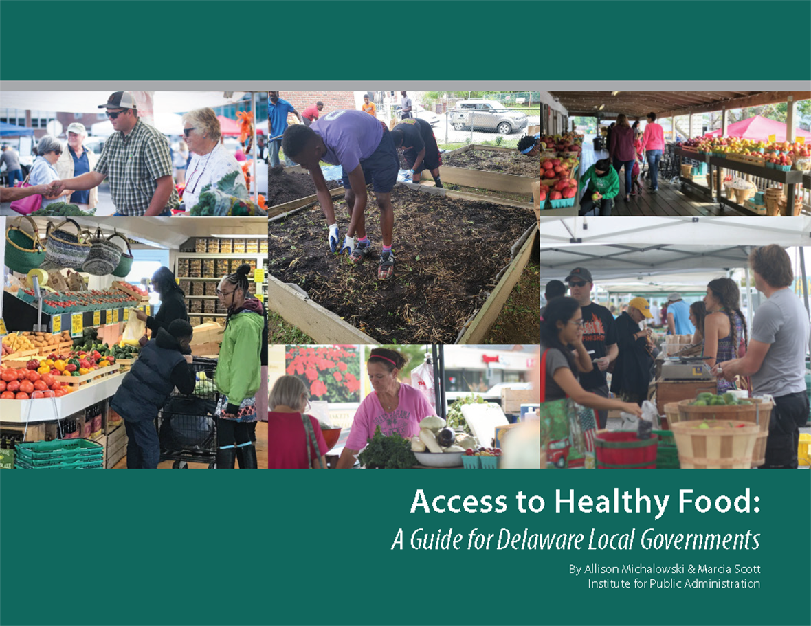 Cover image of Access to Healthy Food: a Guide for Local Delaware Governments.