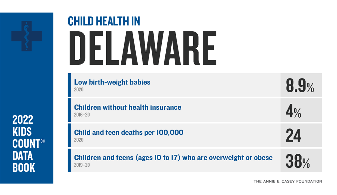 2022 KIDS COUNT Data Book Child health in Delaware