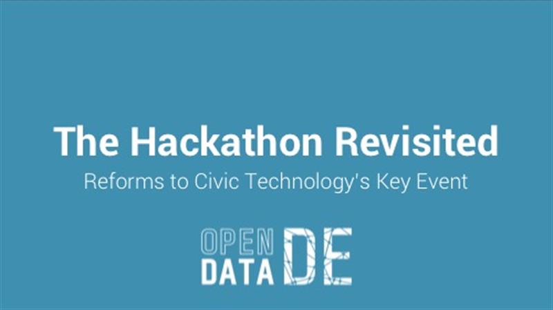 The Hackathon Revisited, reforms to civic technology