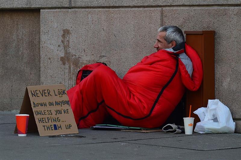 Picture of homeless man