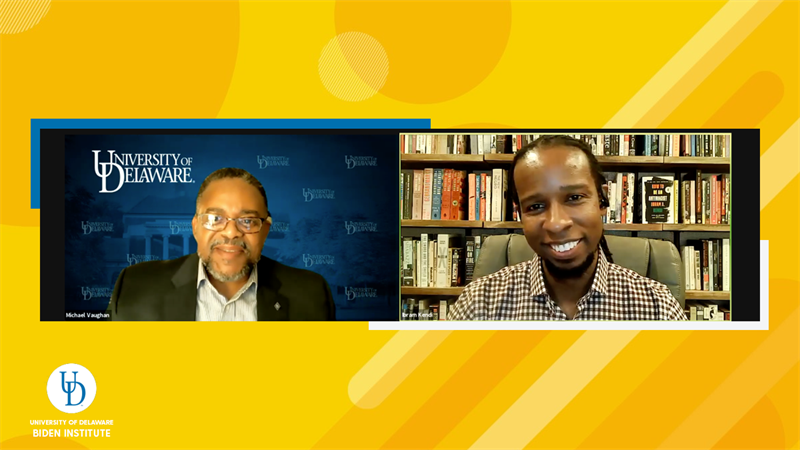 Author Ibram Kendi discusses Antiracism with UD's Dr. Michael Vaughan.