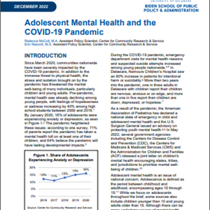 Adolescent Mental Health and the COVID-19 Pandemic