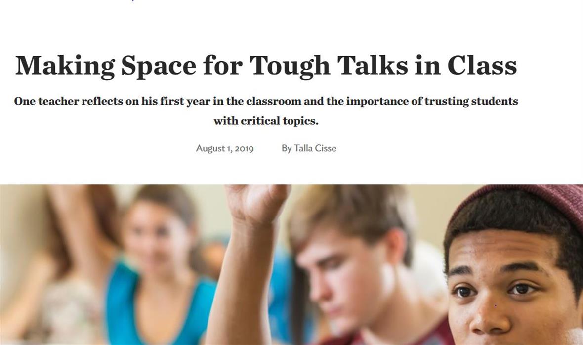 Making Space for Tough Talks in Class