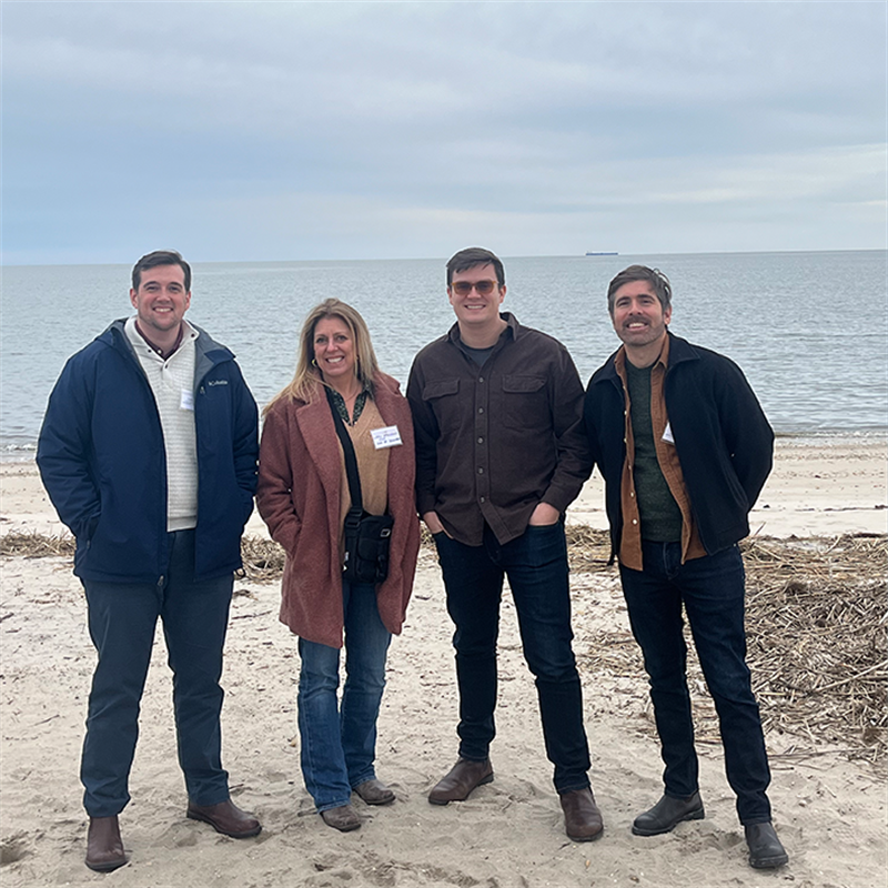 Group portrait of the University of Delaware's GAP team (from left to right) Collin Willard, Lori Spagnolo, Chase Barnes, and Matt Harris