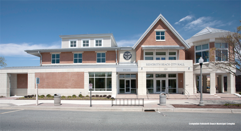 The completed Rehoboth Beach Municipal Complex (Courtesy APWA Reporter)